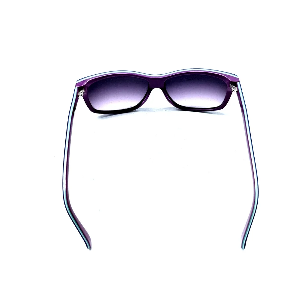 Tres Noir Eyewear Handmade Black & Purple Acetate Sunglasses w/Case